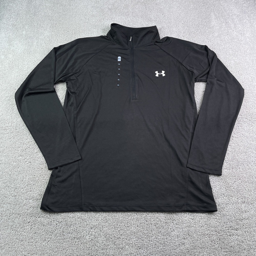 NEW Under Armour Top Womens 2XL Black Tech Twist Half Zip Pullover HeatGear